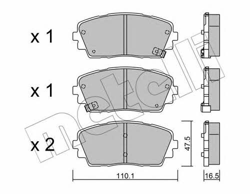 Metelli 22-0941-0 Brake Pad Set, disc brake 2209410