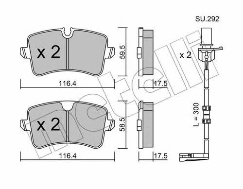 Metelli 22-0955-1K Brake Pad Set, disc brake 2209551K