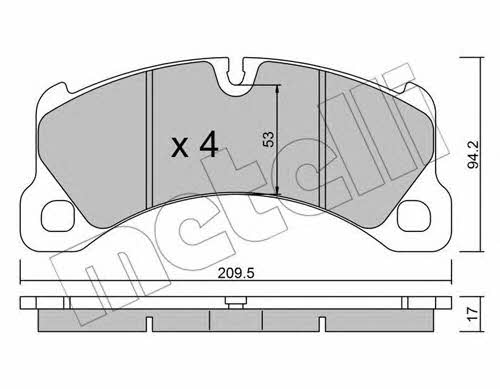 Metelli 22-0956-0 Brake Pad Set, disc brake 2209560