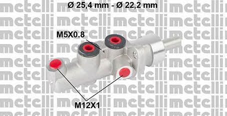 Metelli 05-0662 Brake Master Cylinder 050662