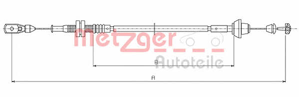 Metzger 11.0181 Accelerator cable 110181