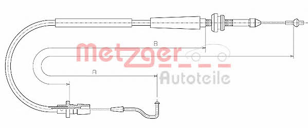 Metzger 11.0637 Accelerator cable 110637