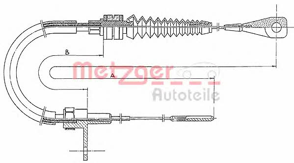 Metzger 11.0651 Accelerator cable 110651