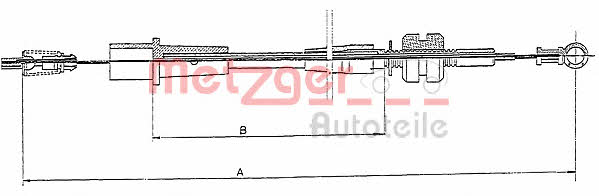 Metzger 11.1242 Accelerator cable 111242