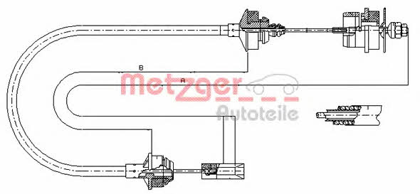 Metzger 11.2144 Clutch cable 112144