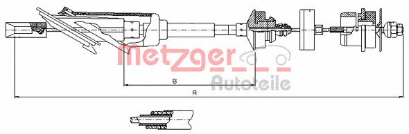 Metzger 11.2254 Clutch cable 112254