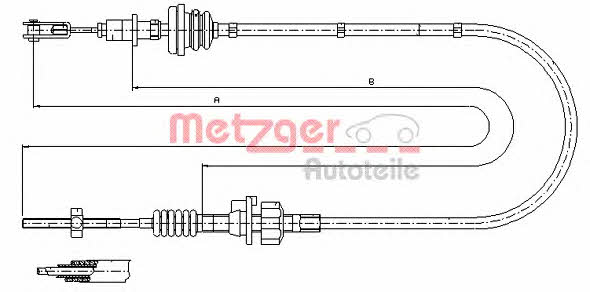 Metzger 11.2256 Clutch cable 112256