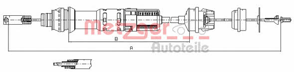 Metzger 11.2281 Clutch cable 112281