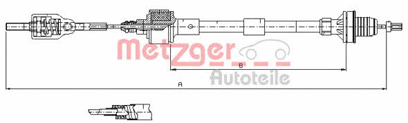 Metzger 11.2533 Clutch cable 112533