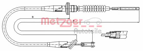 Metzger 11.2536 Clutch cable 112536