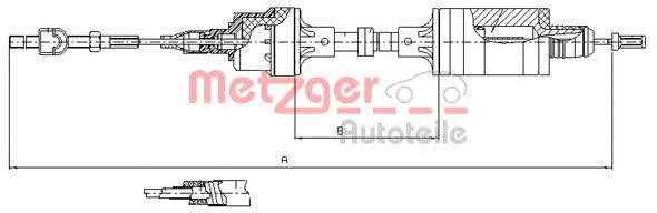 Metzger 11.2553 Clutch cable 112553