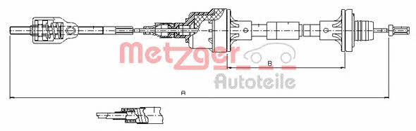 Metzger 11.2562 Clutch cable 112562
