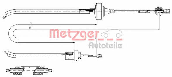 Metzger 11.2871 Clutch cable 112871