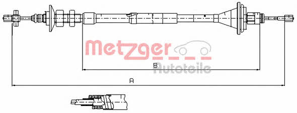 Metzger 11.2911 Clutch cable 112911