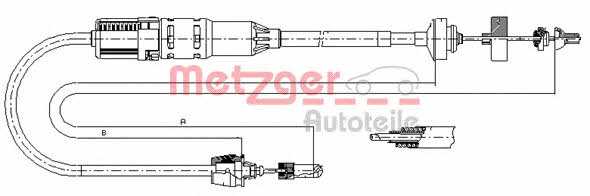 Metzger 11.2915 Clutch cable 112915