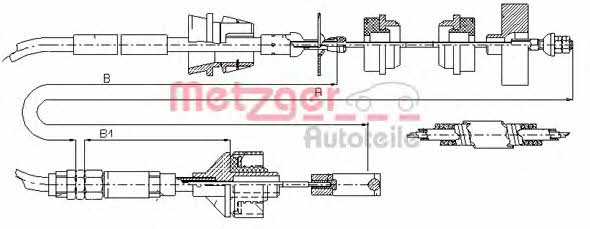 Metzger 11.3038 Clutch cable 113038