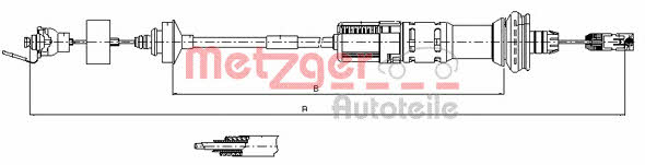 Metzger 11.3043 Clutch cable 113043