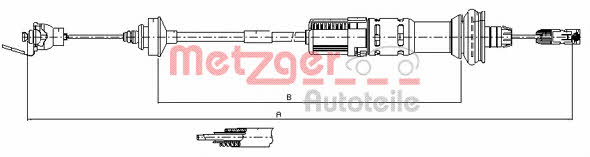 Metzger 11.3049 Clutch cable 113049