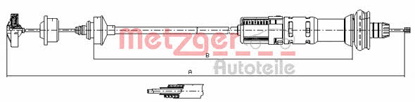 Metzger 11.3058 Clutch cable 113058