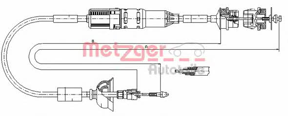 Metzger 11.3264 Clutch cable 113264