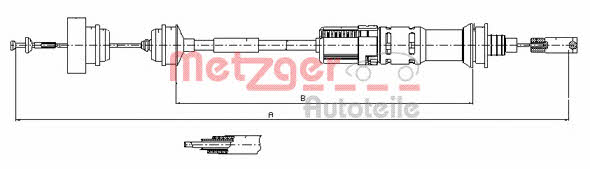 Metzger 11.3922 Clutch cable 113922