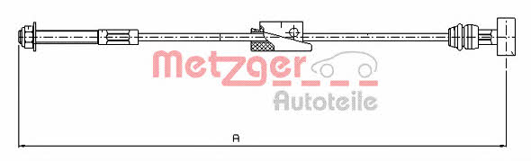 Metzger 11.5452 Cable Pull, parking brake 115452