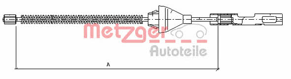 Metzger 11.5454 Cable Pull, parking brake 115454