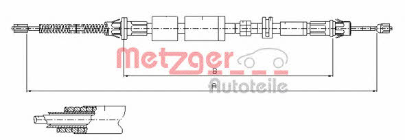 Metzger 11.5502 Cable Pull, parking brake 115502