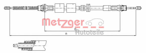 Metzger 11.5507 Cable Pull, parking brake 115507