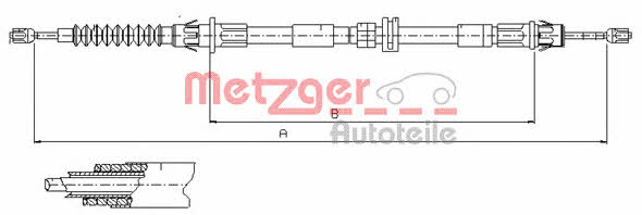 Metzger 11.5510 Cable Pull, parking brake 115510