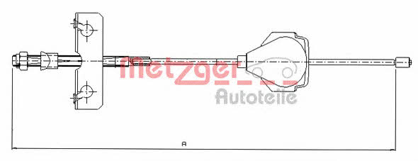 Metzger 11.5513 Cable Pull, parking brake 115513