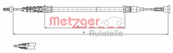 Metzger 11.5768 Cable Pull, parking brake 115768