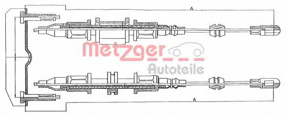 Metzger 11.5853 Cable Pull, parking brake 115853
