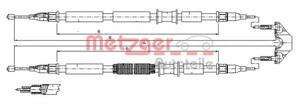 Metzger 11.5862 Cable Pull, parking brake 115862