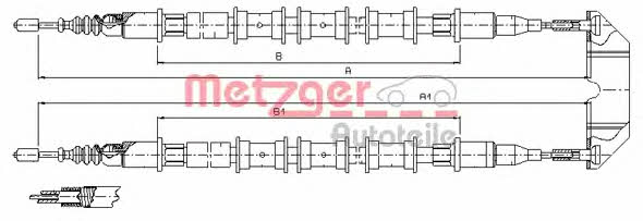 Metzger 11.5933 Cable Pull, parking brake 115933