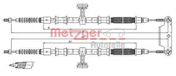 Metzger 11.5944 Cable Pull, parking brake 115944
