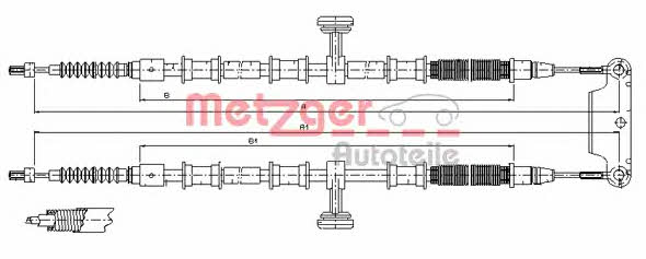 Metzger 11.5945 Cable Pull, parking brake 115945