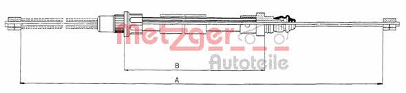 Metzger 11.6581 Cable Pull, parking brake 116581