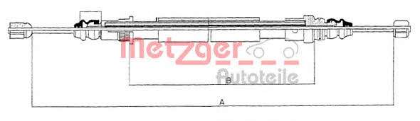 Metzger 11.6582 Cable Pull, parking brake 116582