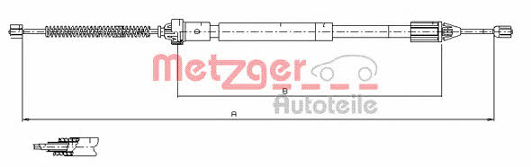 Metzger 11.6597 Parking brake cable left 116597