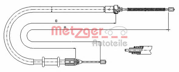 Metzger 11.6675 Cable Pull, parking brake 116675