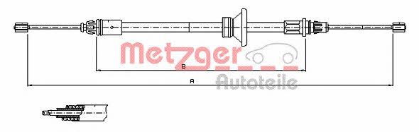 Metzger 11.6801 Cable Pull, parking brake 116801