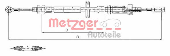 Metzger 1171.7 Cable Pull, parking brake 11717