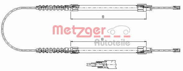 Metzger 1171.8 Cable Pull, parking brake 11718