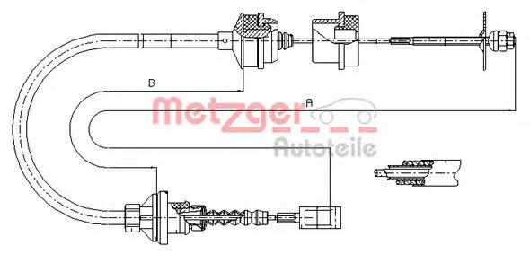 Metzger 1172.2 Clutch cable 11722