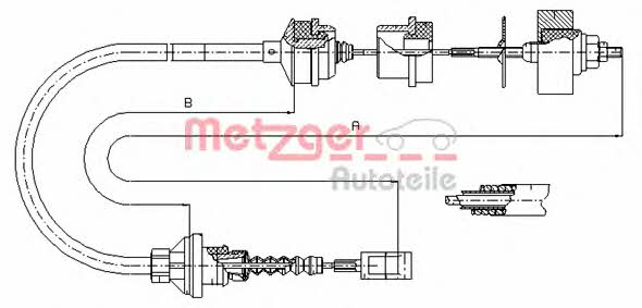 Metzger 1172.3 Clutch cable 11723