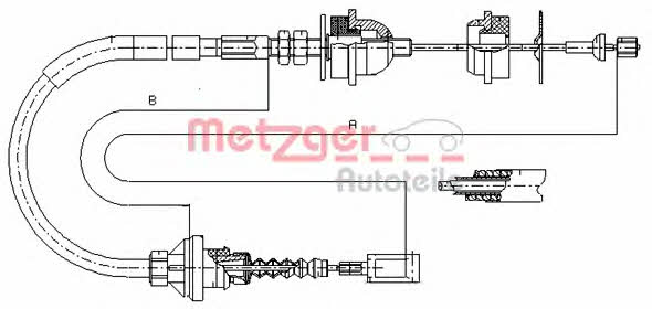 Metzger 1172.4 Clutch cable 11724
