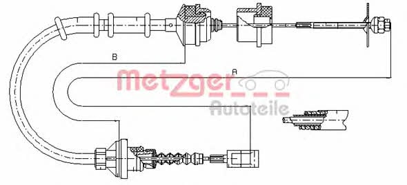 Metzger 1172.5 Clutch cable 11725