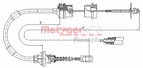 Metzger 1172.7 Clutch cable 11727