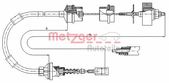 Metzger 1172.8 Clutch cable 11728